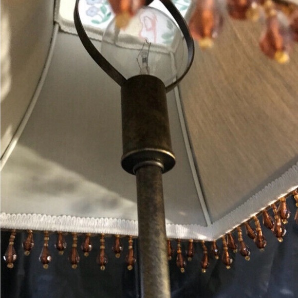 Beaded shade lamp 28” tall - Picture 5 of 7